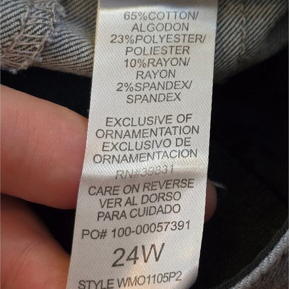 Democracy Absolution Grey Ankle Skinny Jeans‎ Plus Size 24 - Picture 10 of 11